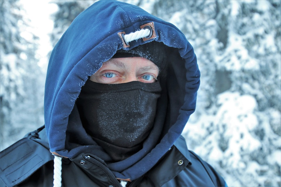 a winter face mask